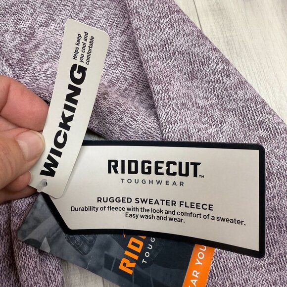 ✅ Womens M Ridgecut Toughwear Full Zip Fleece Jacket/Sweater Outdoor Hiking Gear - Picture 4 of 13